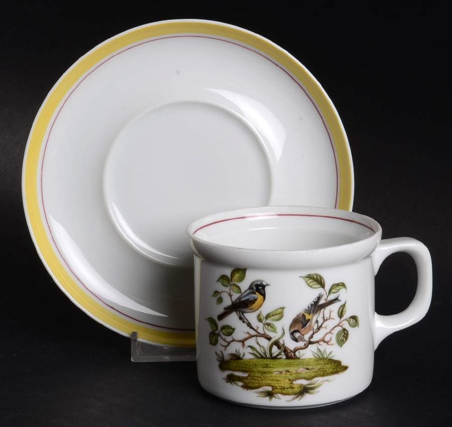 Woodsong Flat Cup & Saucer Set by Royal Tettau-1