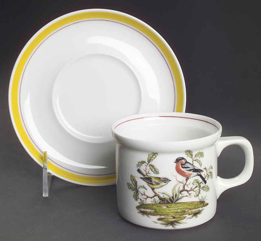 Woodsong Flat Cup & Saucer Set by Royal Tettau-1