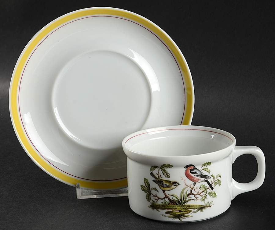 Woodsong Flat Cup & Saucer Set by Royal Tettau-1