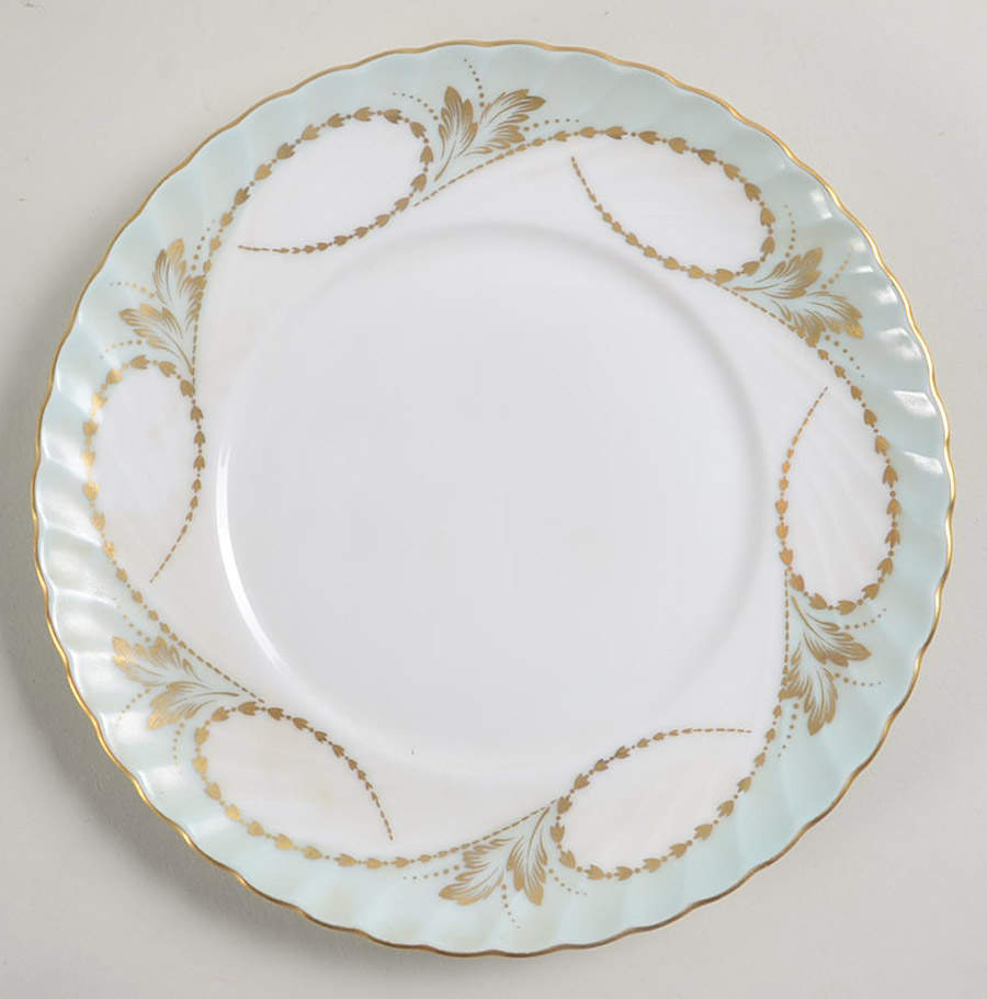 Yvonne Blue Green Bread & Butter Plate by Royal Tettau-1