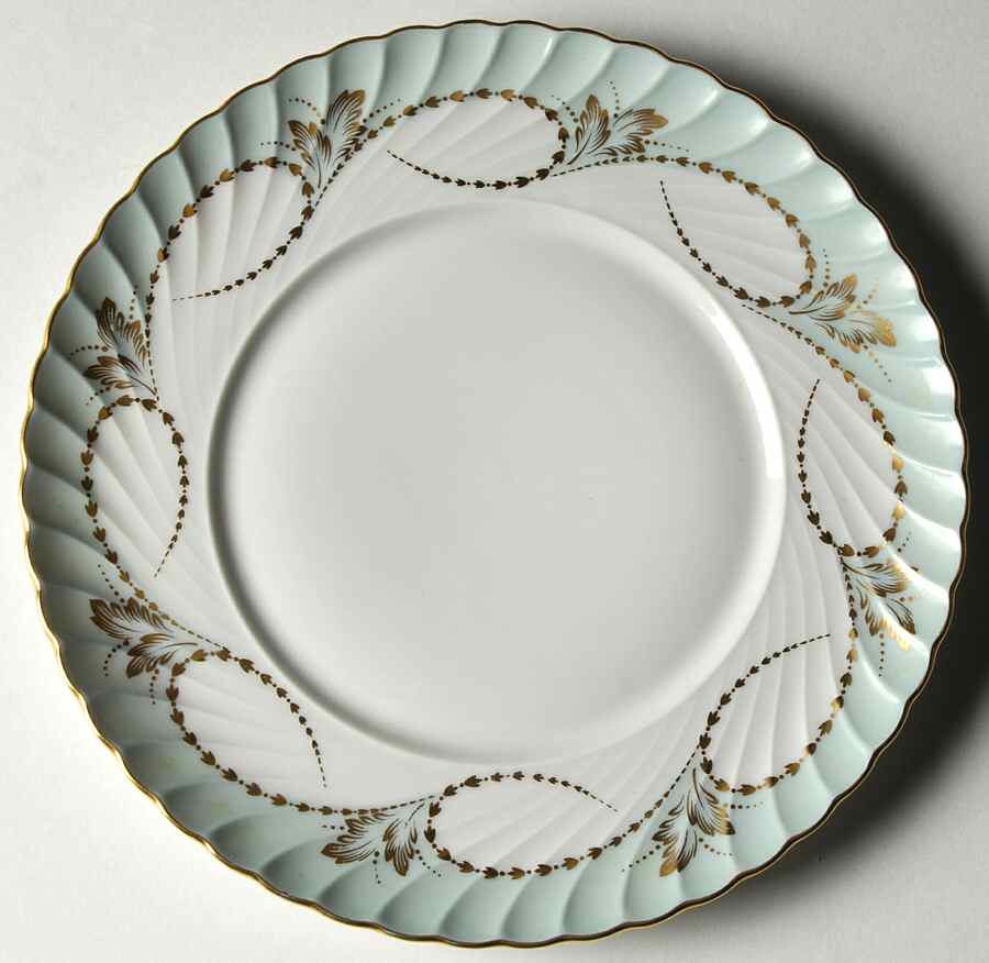 Yvonne Blue Green Salad Plate by Royal Tettau-1