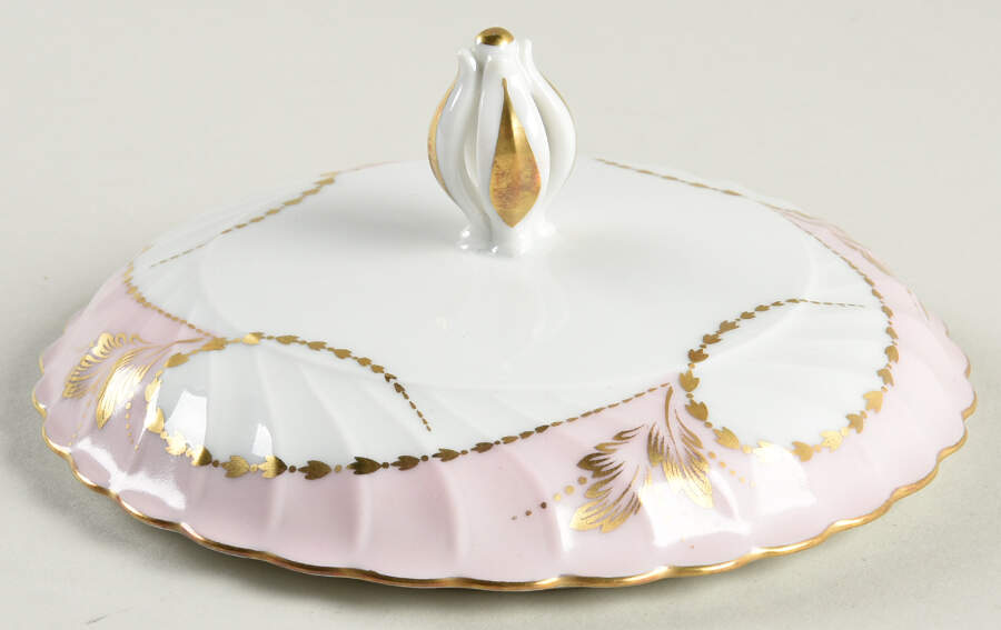 Yvonne Pink Lid for Sugar Bowl by Royal Tettau-1
