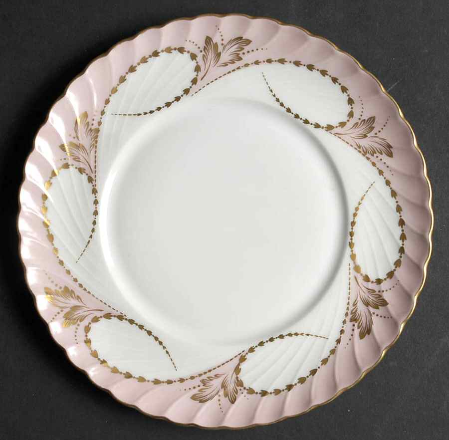 Yvonne Pink Bread & Butter Plate by Royal Tettau-1