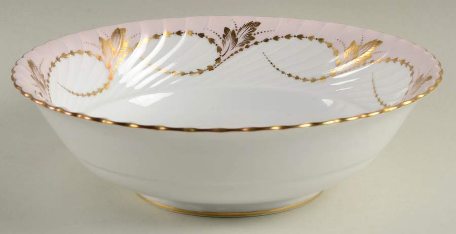 Yvonne Pink 9" Round Vegetable Bowl by Royal Tettau-1