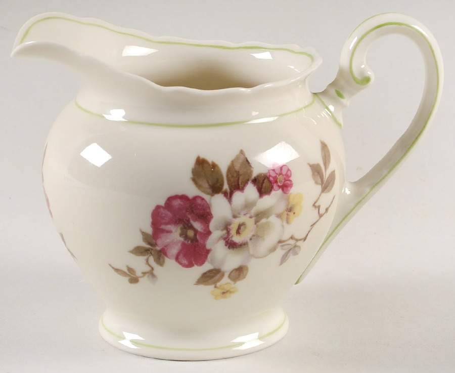 Apple Blossom (Green Trim) Creamer by Royal York (Germany)-1