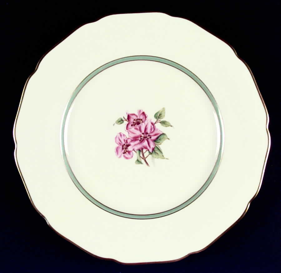 Apple Blossom Celeste Dinner Plate by Royal York (Germany)-1