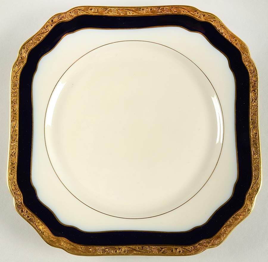 Blue Danube Square Salad Plate by Royal York (Germany)-1