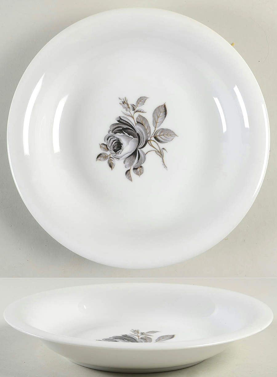 Black Rose Coupe Soup Bowl by Royal York (Germany)-1