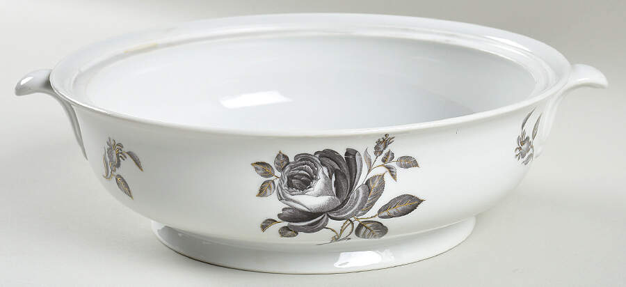 Black Rose Round Vegetable No Lid by Royal York (Germany)-1