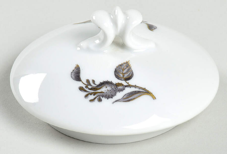 Black Rose Lid for Sugar Bowl by Royal York (Germany)-1