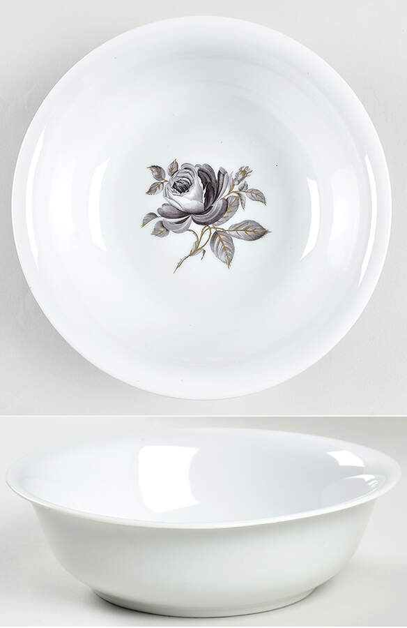 Black Rose 8" Round Vegetable Bowl by Royal York (Germany)-1