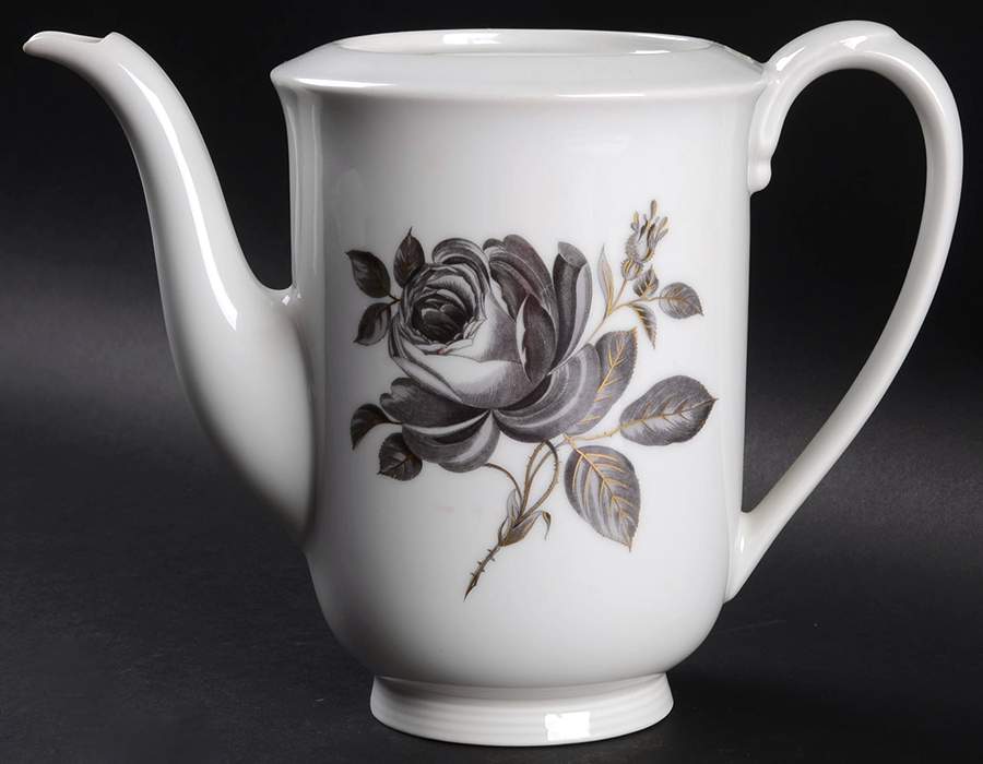 Black Rose Coffee Pot No Lid by Royal York (Germany)-1