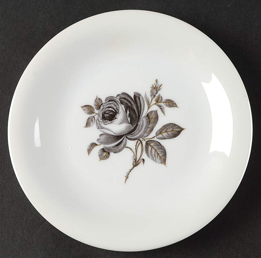 Black Rose Bread & Butter Plate by Royal York (Germany)-1