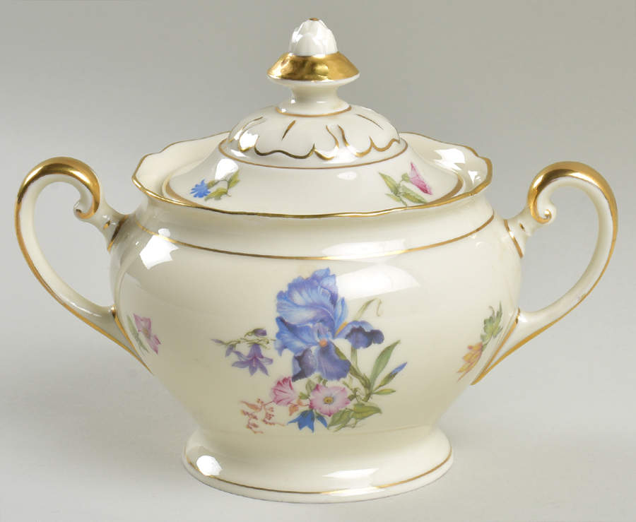 Bridal Bouquet Sugar Bowl & Lid by Royal York (Germany)-1