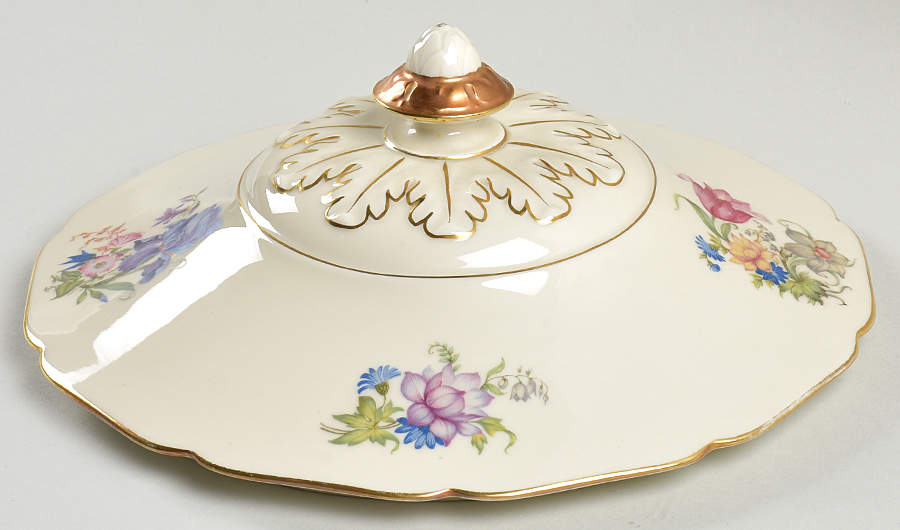 Bridal Bouquet Lid for Round Vegetable by Royal York (Germany)-1