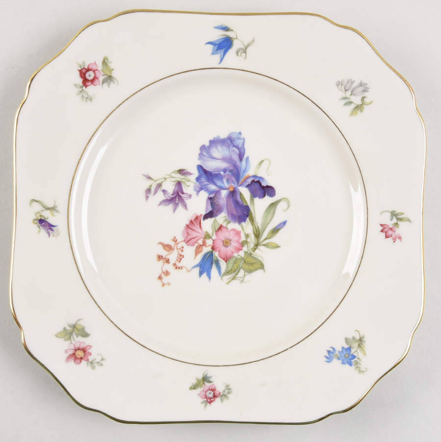 Bridal Bouquet Square Salad Plate by Royal York (Germany)-1