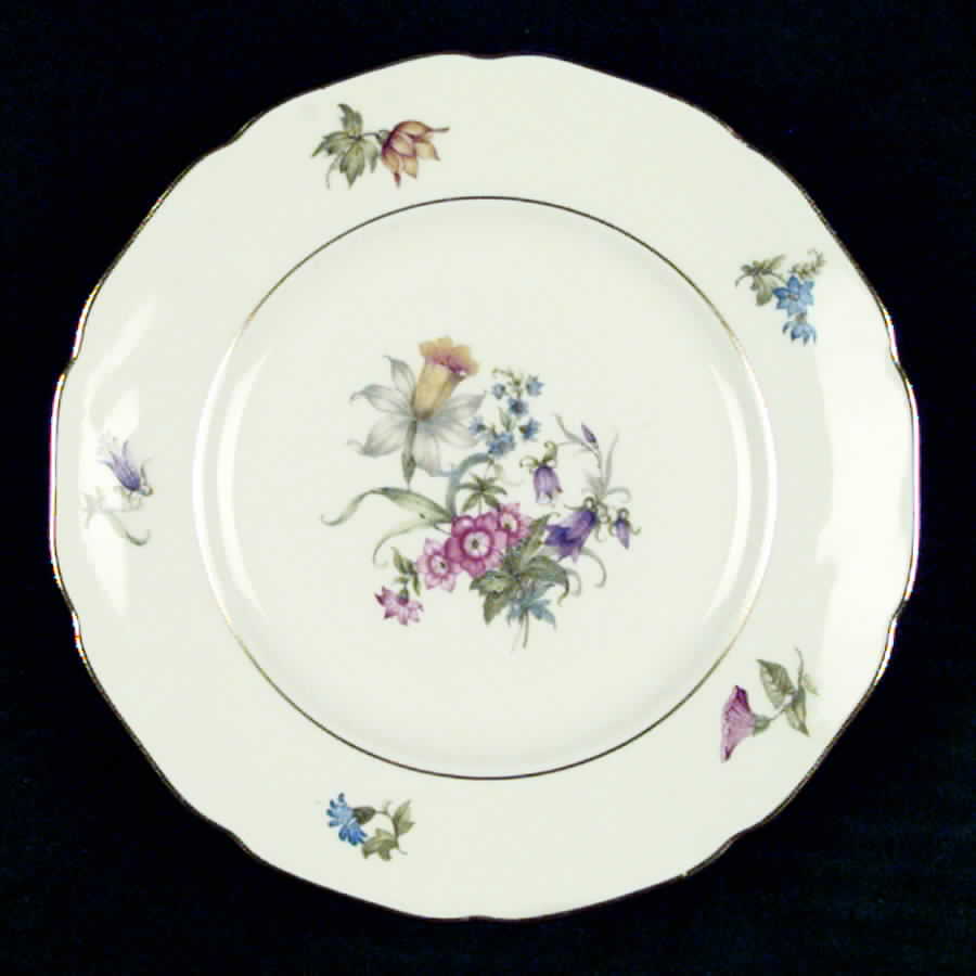 Bridal Bouquet Bread & Butter Plate by Royal York (Germany)-1