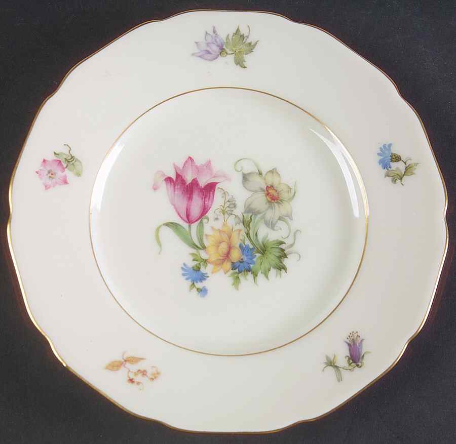 Bridal Bouquet Bread & Butter Plate by Royal York (Germany)-1