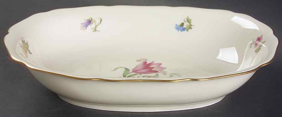 Bridal Bouquet 9" Oval Vegetable Bowl by Royal York (Germany)-1