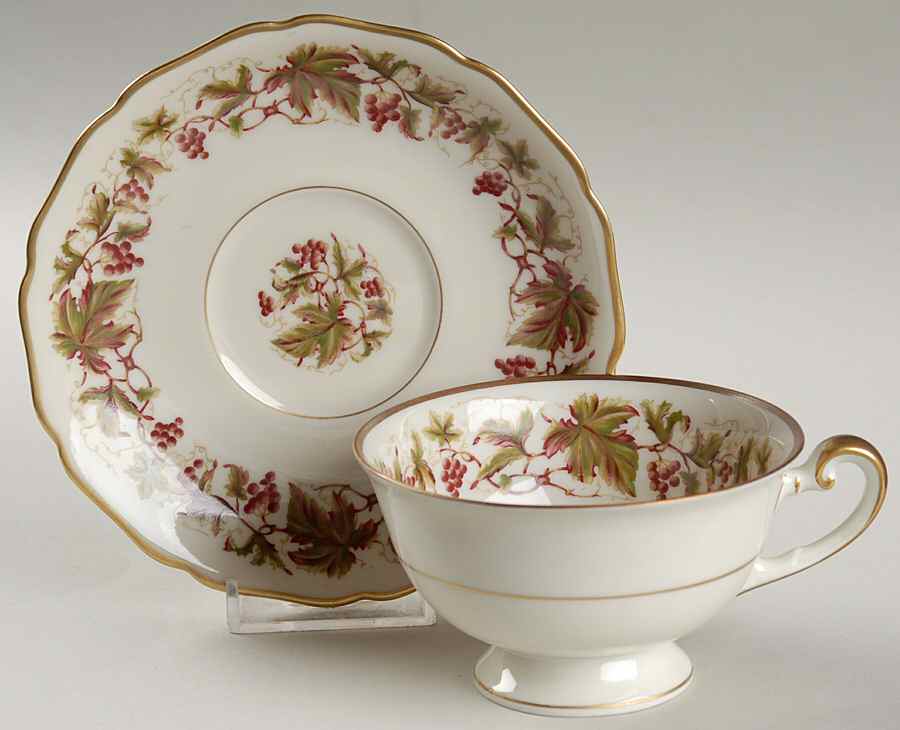 Falstaff Footed Cup & Saucer Set by Royal York (Germany)-1