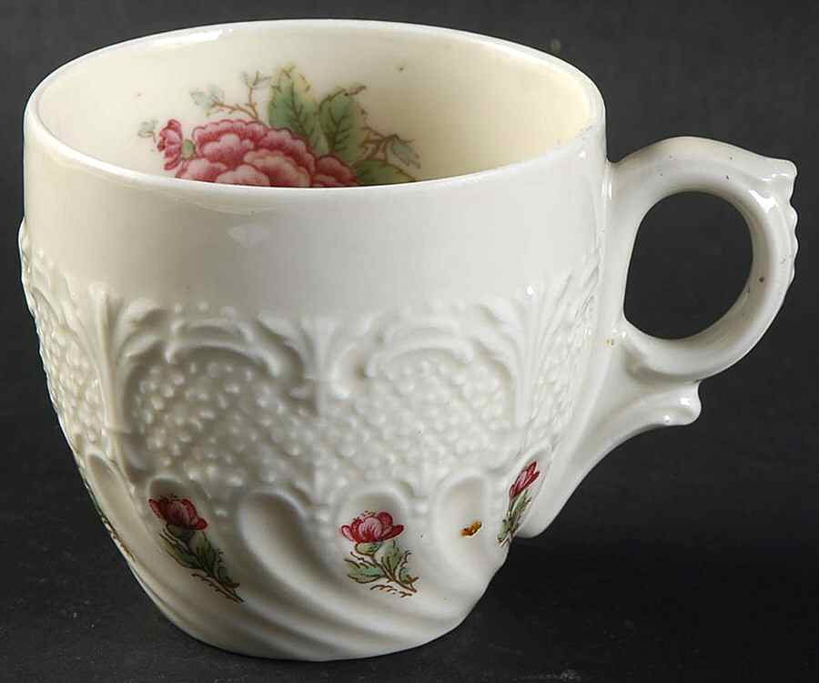 Flora Rose Flat Demitasse Cup by Royal York (Germany)-1
