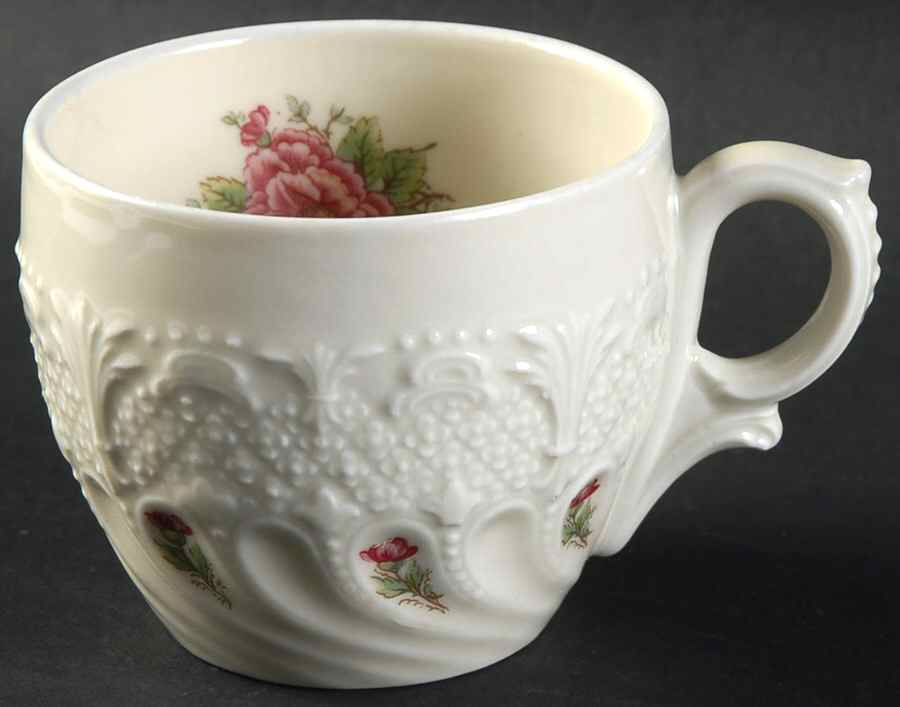 Flora Rose Flat Cup by Royal York (Germany)-1