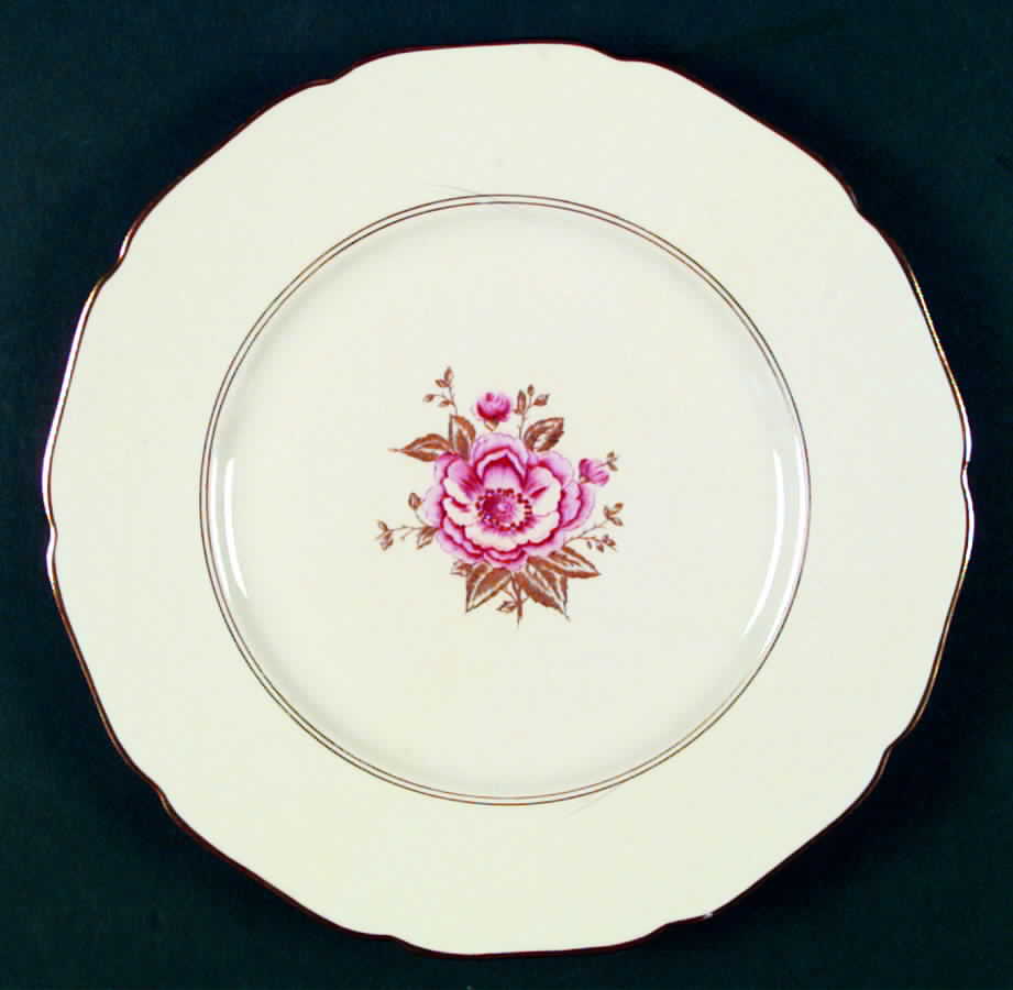 Golden Rose Dinner Plate by Royal York (Germany)-1