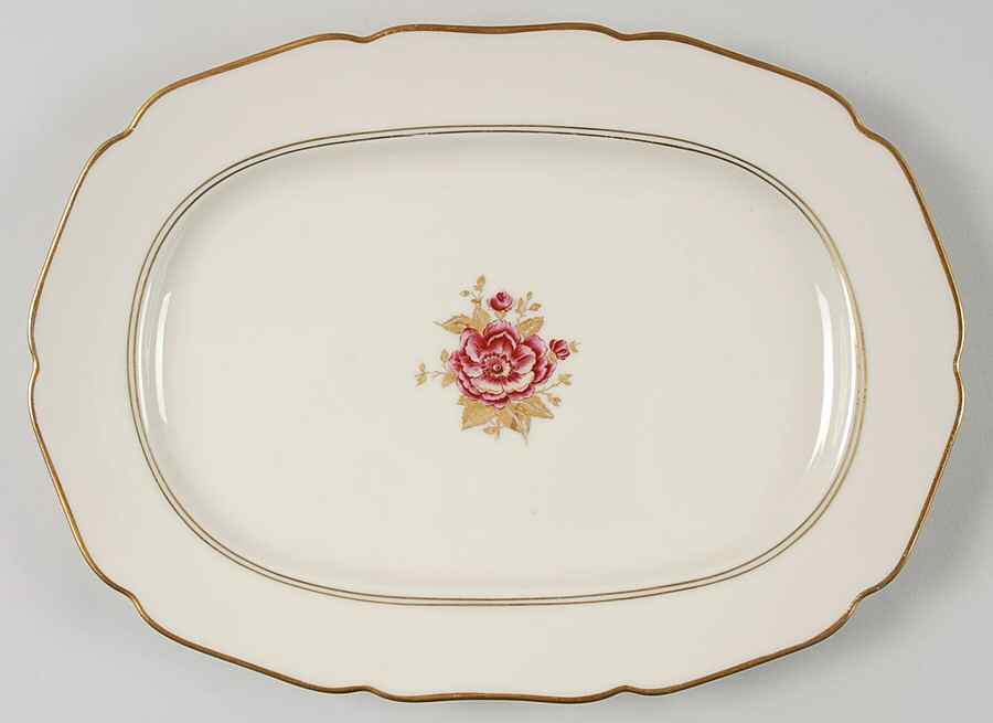 Golden Rose 12" Oval Serving Platter by Royal York (Germany)-1