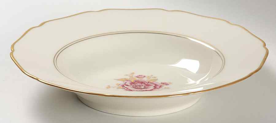 Golden Rose Rim Soup Bowl by Royal York (Germany)-1