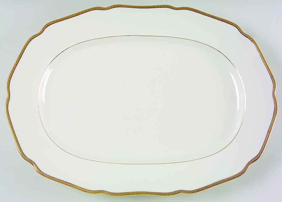 Lucretia 15" Oval Serving Platter by Royal York (Germany)-1