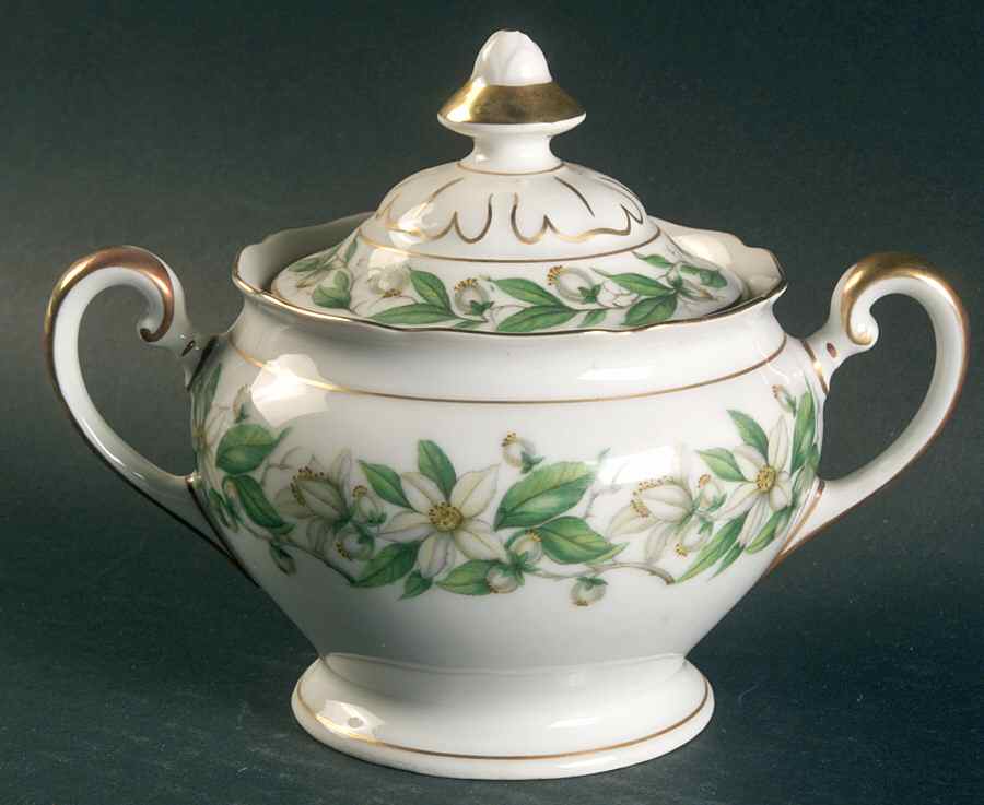 Orange Blossom Sugar Bowl & Lid by Royal York (Germany)-1