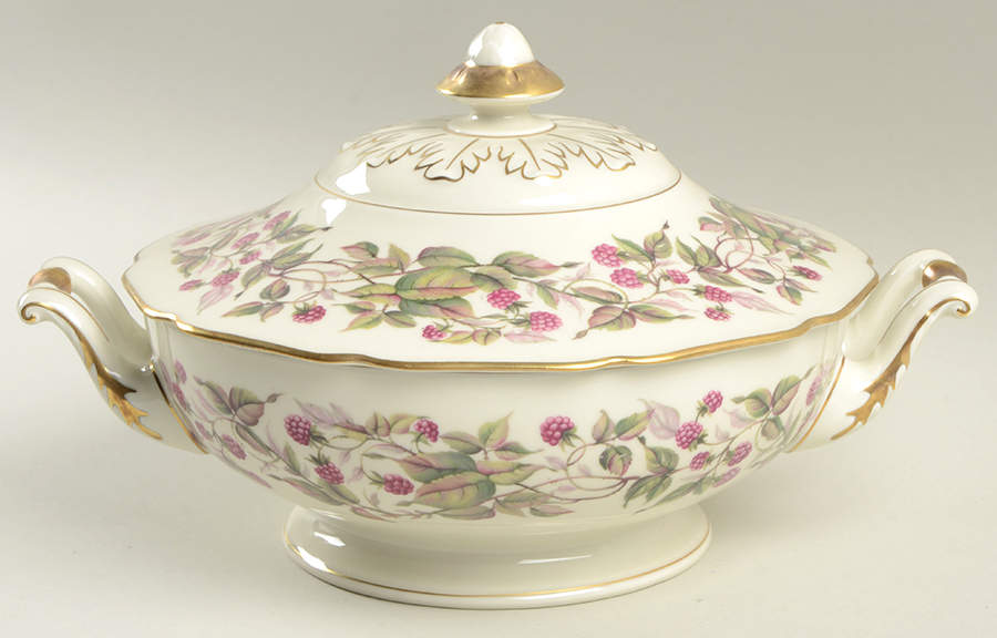 Red Raspberry Round Covered Vegetable by Royal York (Germany)-1