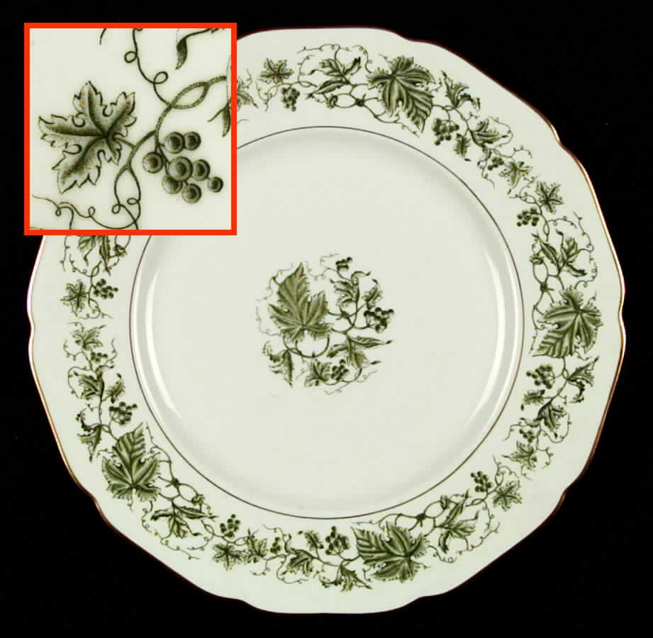 Wine Dinner Plate by Royal York (Germany)-1