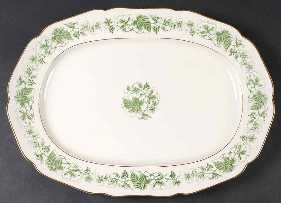 Wine 16" Oval Serving Platter by Royal York (Germany)-1