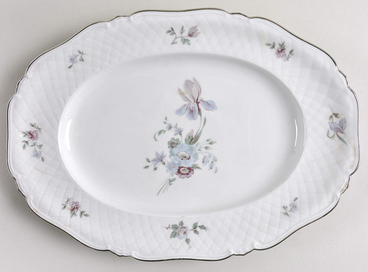 1319 12" Oval Serving Platter by Royal Princess-1