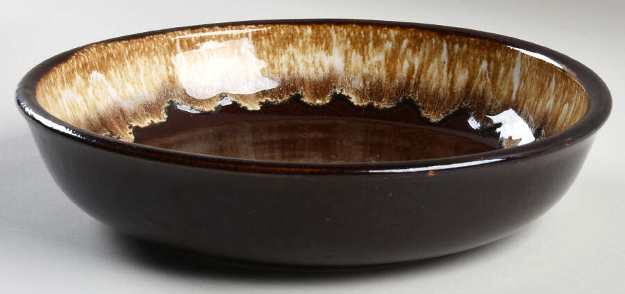 Brown Drip 10" Round Vegetable Bowl by Robinson - Ransbottom-1