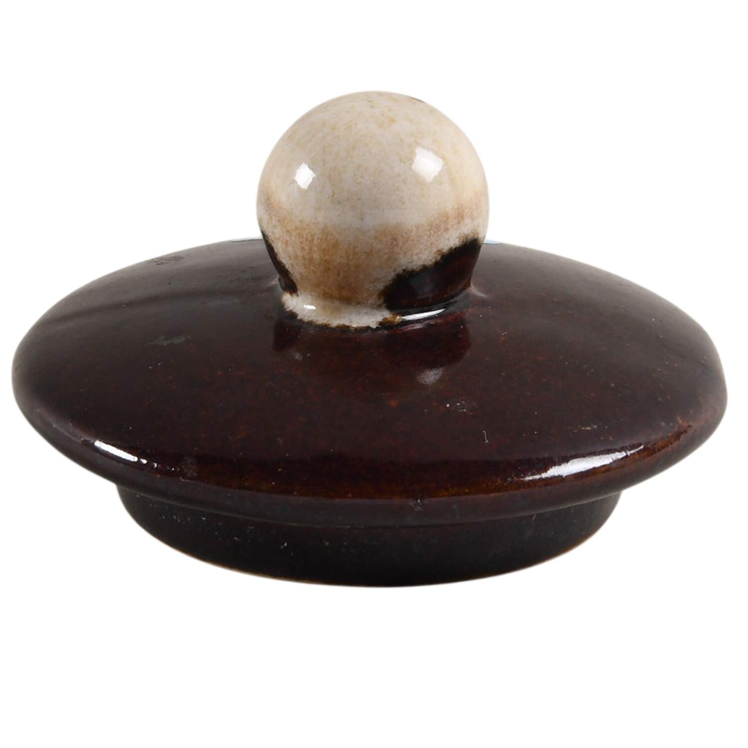Brown Drip Lid for Sugar Bowl by Robinson - Ransbottom-1
