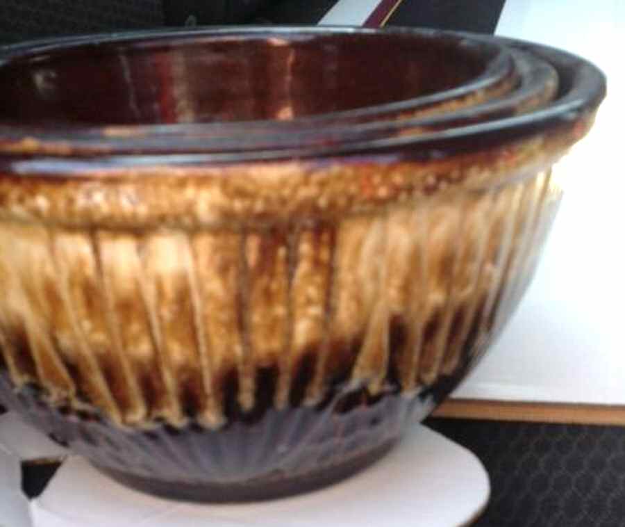 Brown Drip 10" Mixing Bowl by Robinson - Ransbottom-1