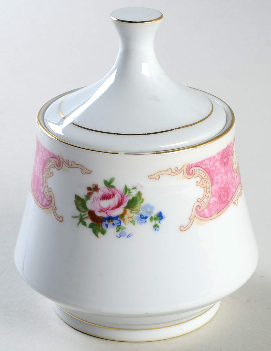 Spring Garden (Gold Trim) Sugar Bowl & Lid by Red Sea-1