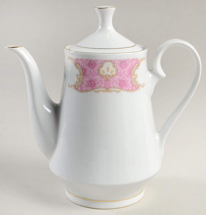 Spring Garden (Gold Trim) Coffee Pot & Lid by Red Sea-1