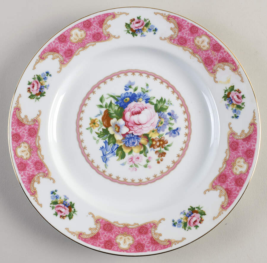 Spring Garden (Gold Trim) Dinner Plate by Red Sea-1