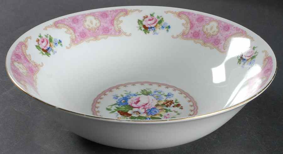 Spring Garden (Gold Trim) 9" Round Vegetable Bowl by Red Sea-1