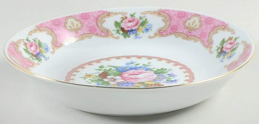 Spring Garden (Gold Trim) Coupe Soup Bowl by Red Sea-1