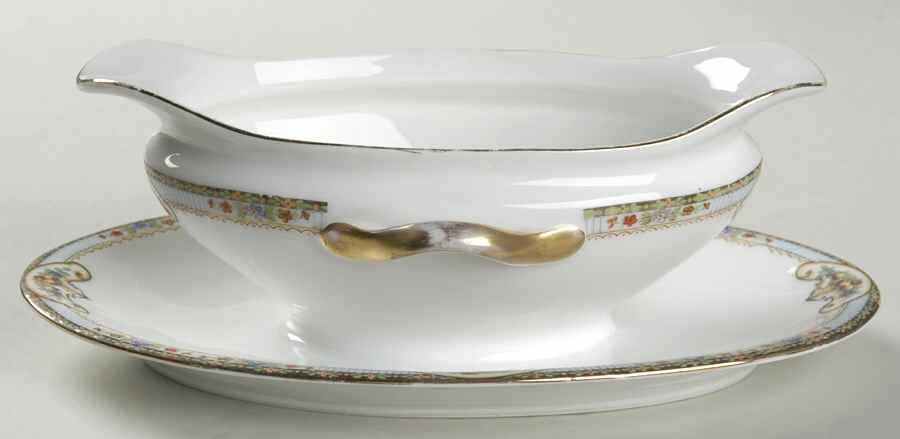 Hope Gravy Boat with Attached Underplate by Royal Schwarzburg-1