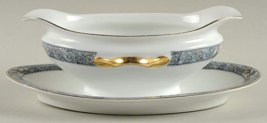 RSC1 Gravy Boat with Attached Underplate by Royal Schwarzburg-1