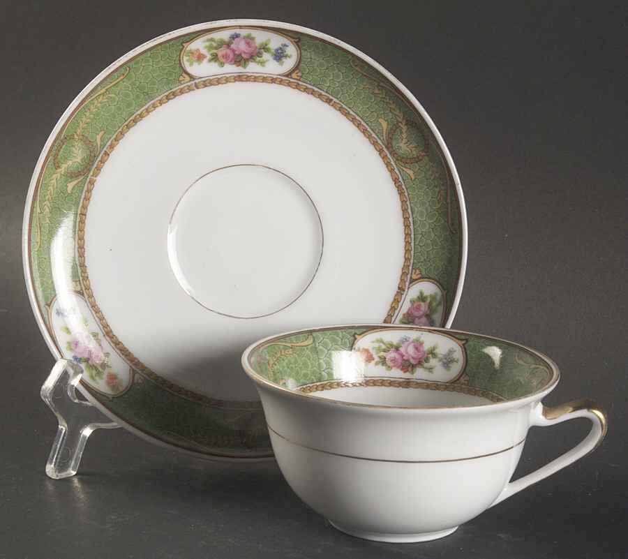 Shagreen Flat Cup & Saucer Set by Royal Schwarzburg-1