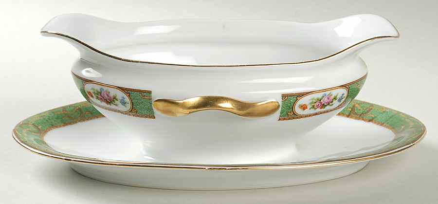 Shagreen Gravy Boat with Attached Underplate by Royal Schwarzburg-1