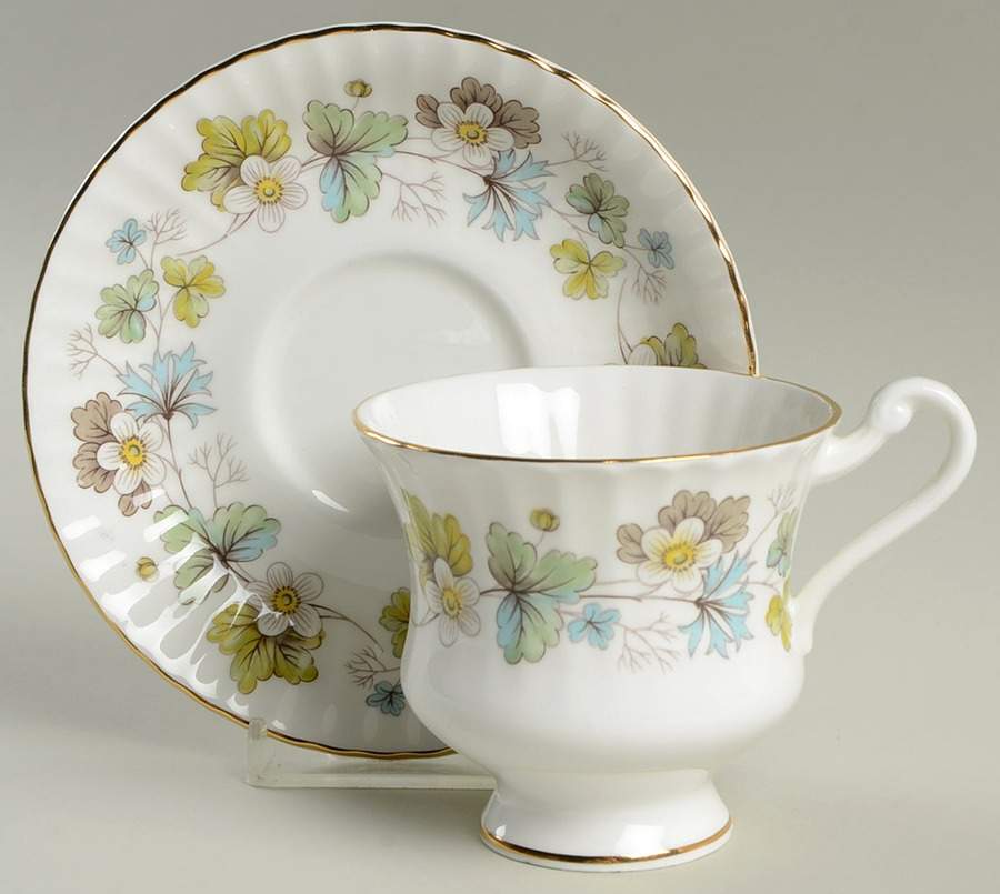 1028 Footed Cup & Saucer Set by Royal Standard-1