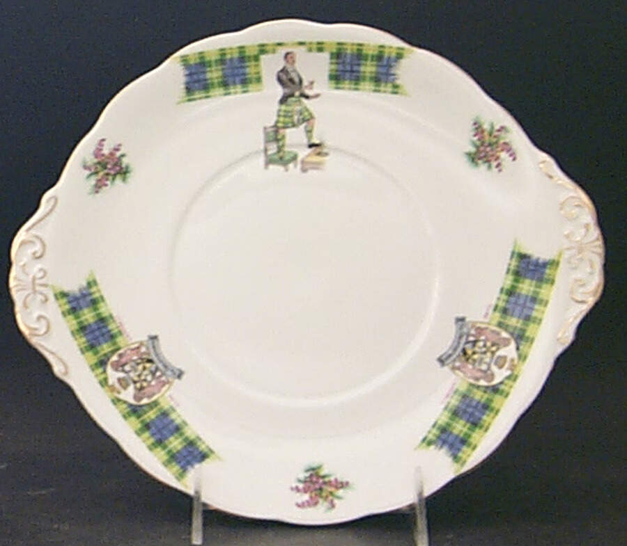Bonnie Scotland Handled Cake Plate by Royal Standard-1
