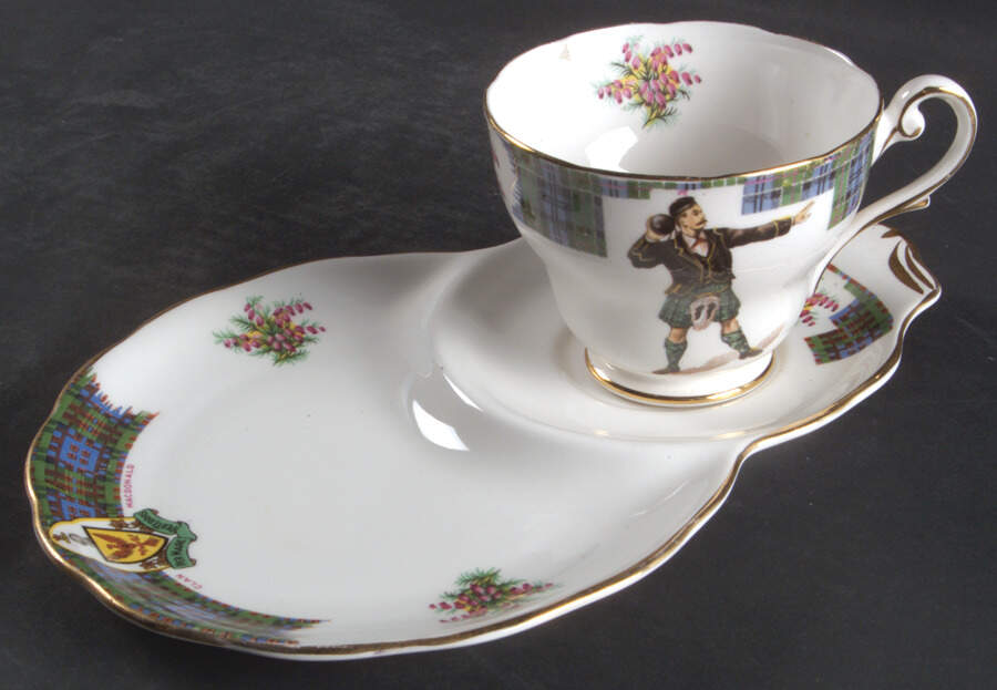 Bonnie Scotland Snack Plate & Cup Set by Royal Standard-1